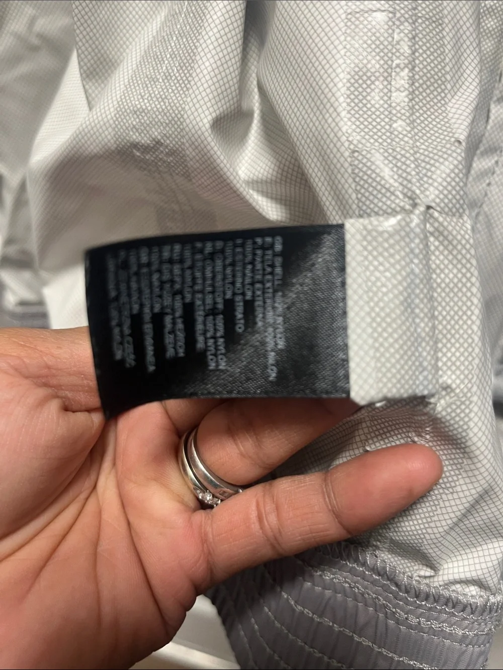 The North Face Light Gray women’s' Hooded Rain Jacket
